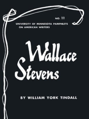 cover image of Wallace Stevens--American Writers 11